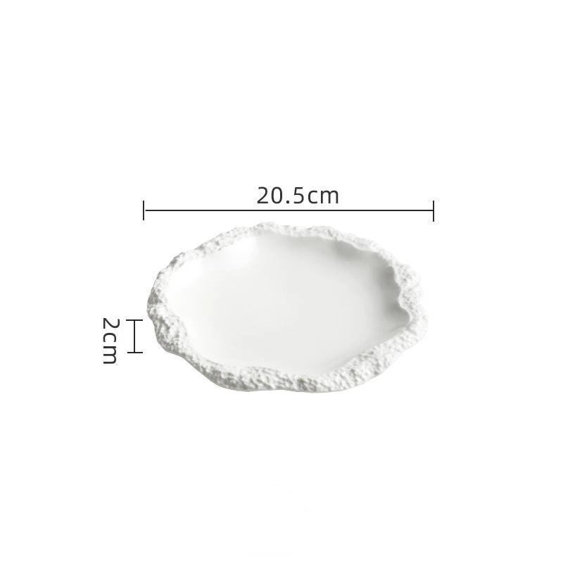 

Столовая посуда с рисунком в виде скалы, керамическая тарелка, белые фарфоровые тарелки для использования в гостинице