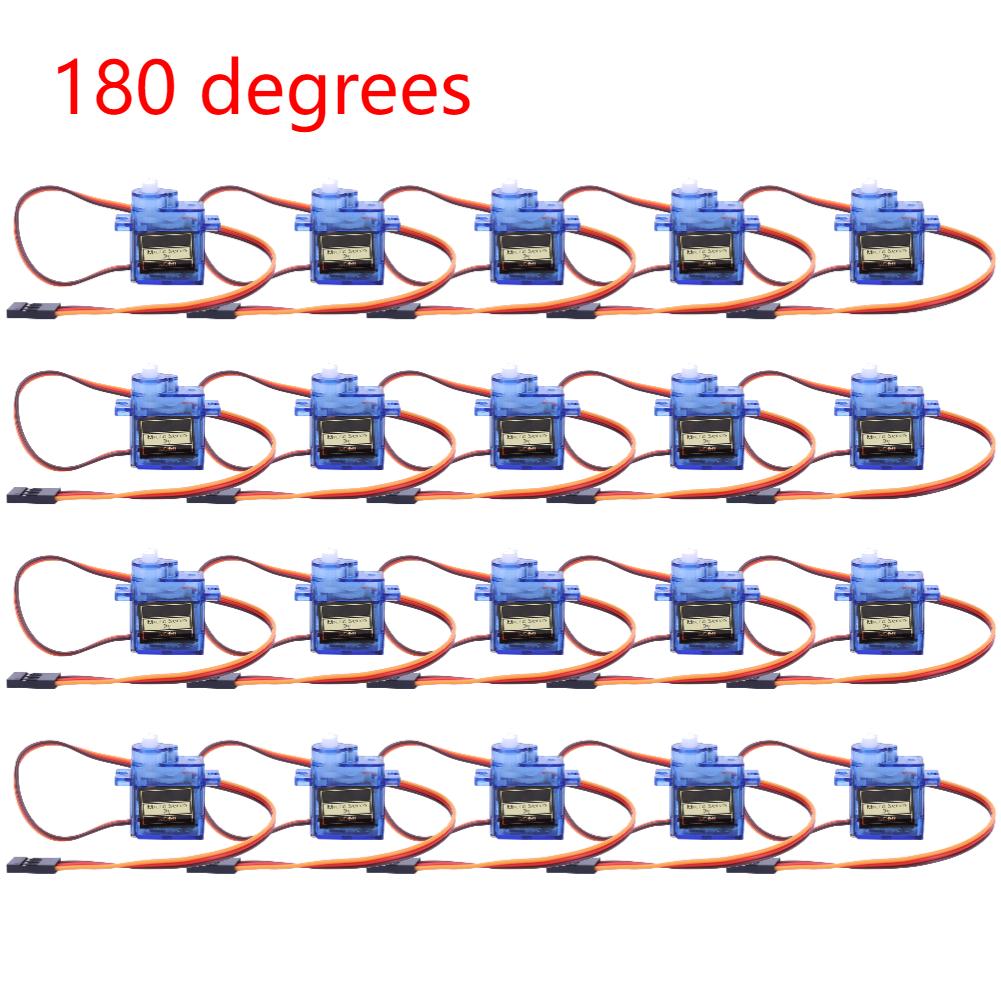 20-5PCS SG90 9G 180/360 Degrees Miniature Servo Motor Fixed-Wing Micro Gear Servo Motor for Airplane Aeroplane Helicopter