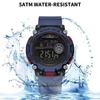 Naviforce Original Men LCD Digital Watch Lightweight Silicone Strap Waterproof Calendar Date Chronograph Alarm Men Boys Outdoor Watch NF7133