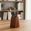 Smooth Surface Pen Container Polishing Design Desktop Pen Box Stationery Walnut Pen Holder  Office