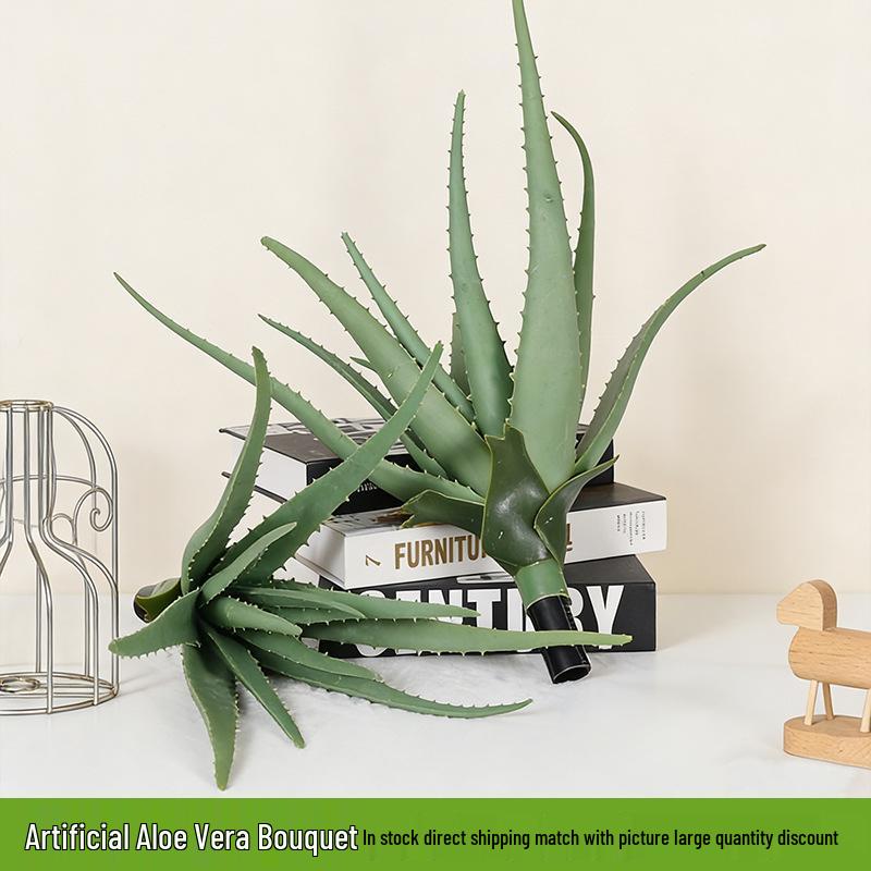Nordic Style Aloe Succulent Bouquets: Indoor Fake Green Plants for Office Decor