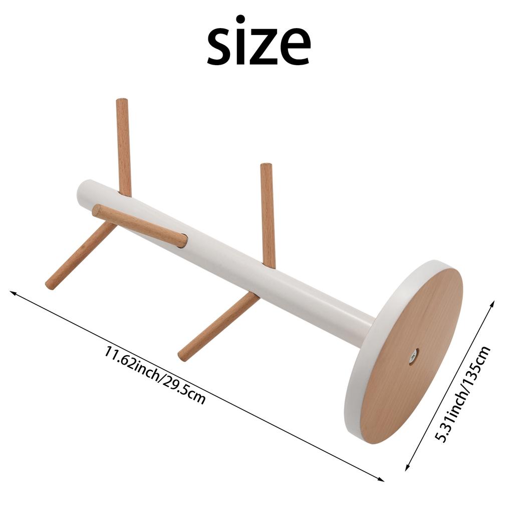 Holzbecher Aufhänge-Display-Ständer Getränkegeschirr-Regal mit 6 Haken Baumform Holz Kaffee-Tee-Tassen-Aufbewahrungs-Halter-Ständer