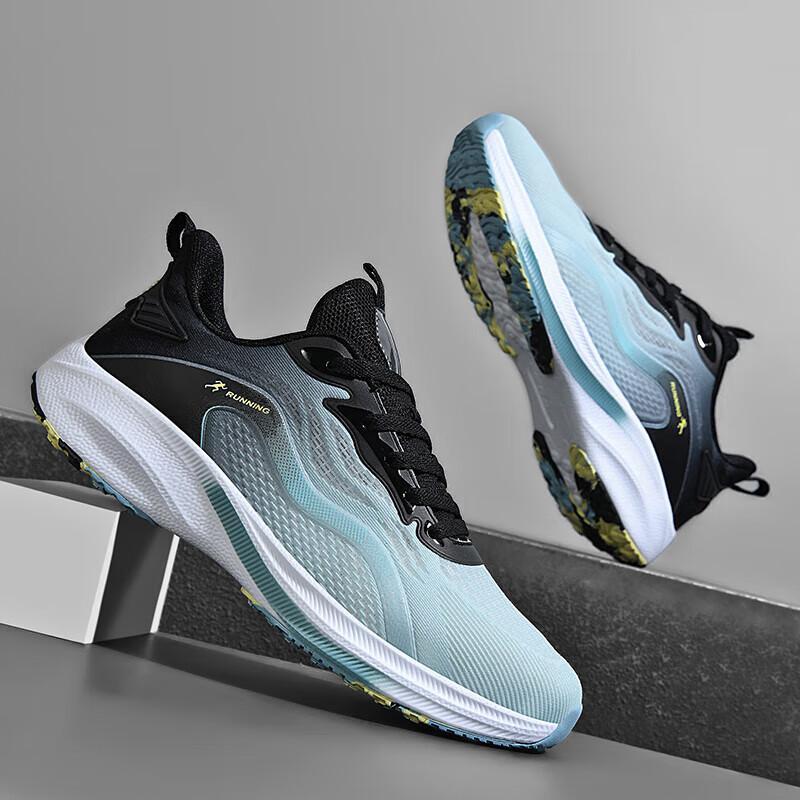 Mesh sneakers men's teenage students 46 large size men's shoes summer breathable thin ultra-light shock-absorbing running shoes