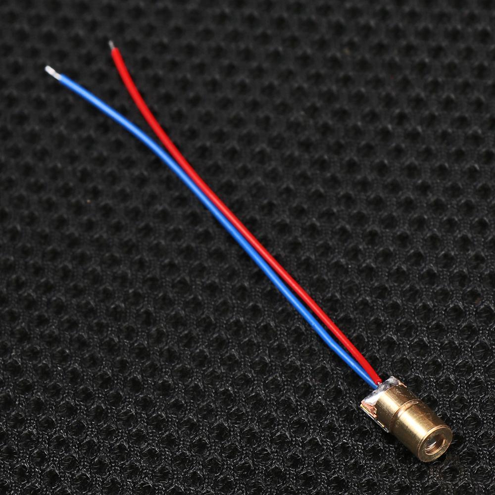 5pcs Adjustable Laser Diode 650nm 6mm 3/5V 5 Million Watt  Red Point Line Laser Diode Module Red Copper Head