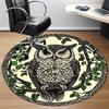 1pc Owl Illustration Chair Carpet for Office, Round Non-Slip Durable Large Size Office Carpet, Suitable for Office, Beautiful Decoration