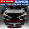 For Honda Civic Hatchback 2016 2017 2018 2019 2020 2021 Front Bumper Spoiler Splitter Front Shovel Guard Body Modification Kit