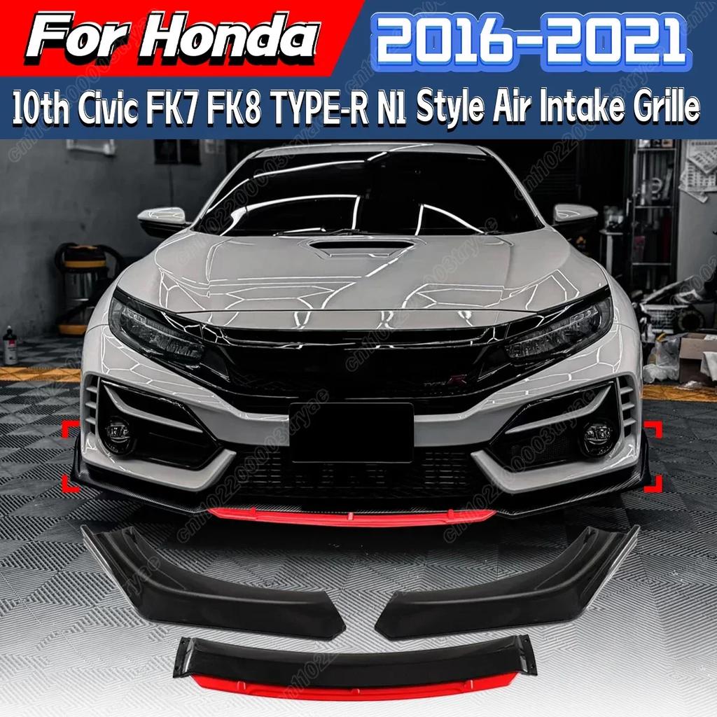 For Honda Civic Hatchback 2016 2017 2018 2019 2020 2021 Front Bumper Spoiler Splitter Front Shovel Guard Body Modification Kit