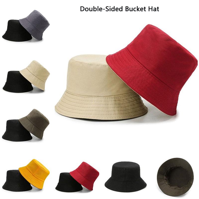 Unisex Oversize Cotton Bucket Hat For Big Head, Double Sided Design For Sun Protection And Breathability, Available In Multiple Colors