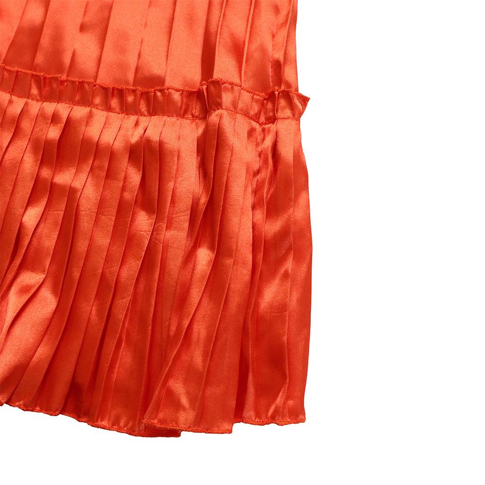 Große Größe Frauen Sommer Mode Solide Plissee Verband Kleid Damen Ein Stück Lange Ärmel Kurzes Kleid