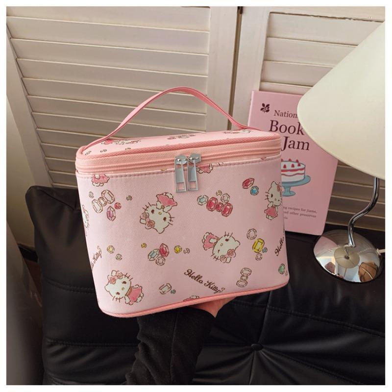 Portable cosmetic bag semi-shaped multi-function large-capacity cosmetic case storage case