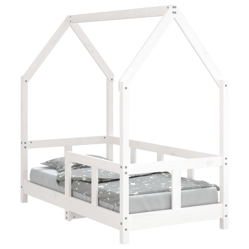 Kids  Bed White 70 x 140 cm Solid Pine Wood