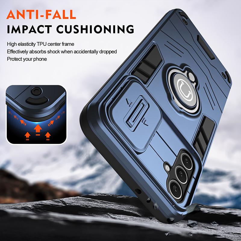 S25 Shockproof Armor Car Holder Magnetic Ring Phone Cover For Samsung Galaxy S25 Plus Camera Protect Case S25 Ultra Fundas