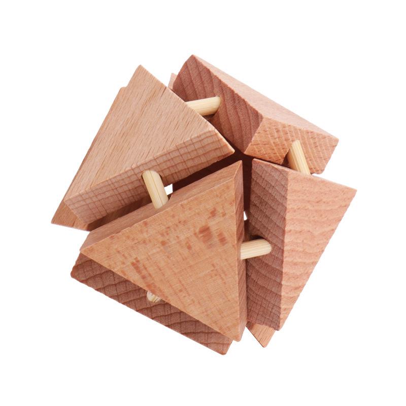 Luban Lock Classical Wood Puzzle Set for Kids - Mortise and Tenon Design