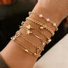 6 Layer Bracelet, Adjustable Tail Chain, Alloy Plating Wear-Resistant Multi-Layered Bracelet, Korean Style Bracelet for Women