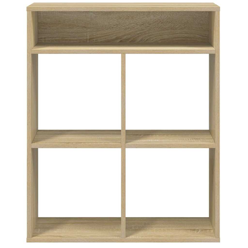 Vidaxl Regał Na Książki Dąb Sonoma 80X35X76 Cm Materiał Drewnopochodny
