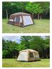 Spacious Waterproof Outdoor Tent with Two Bedrooms and Living Room, Accommodating 4-12 People for Family Camping
