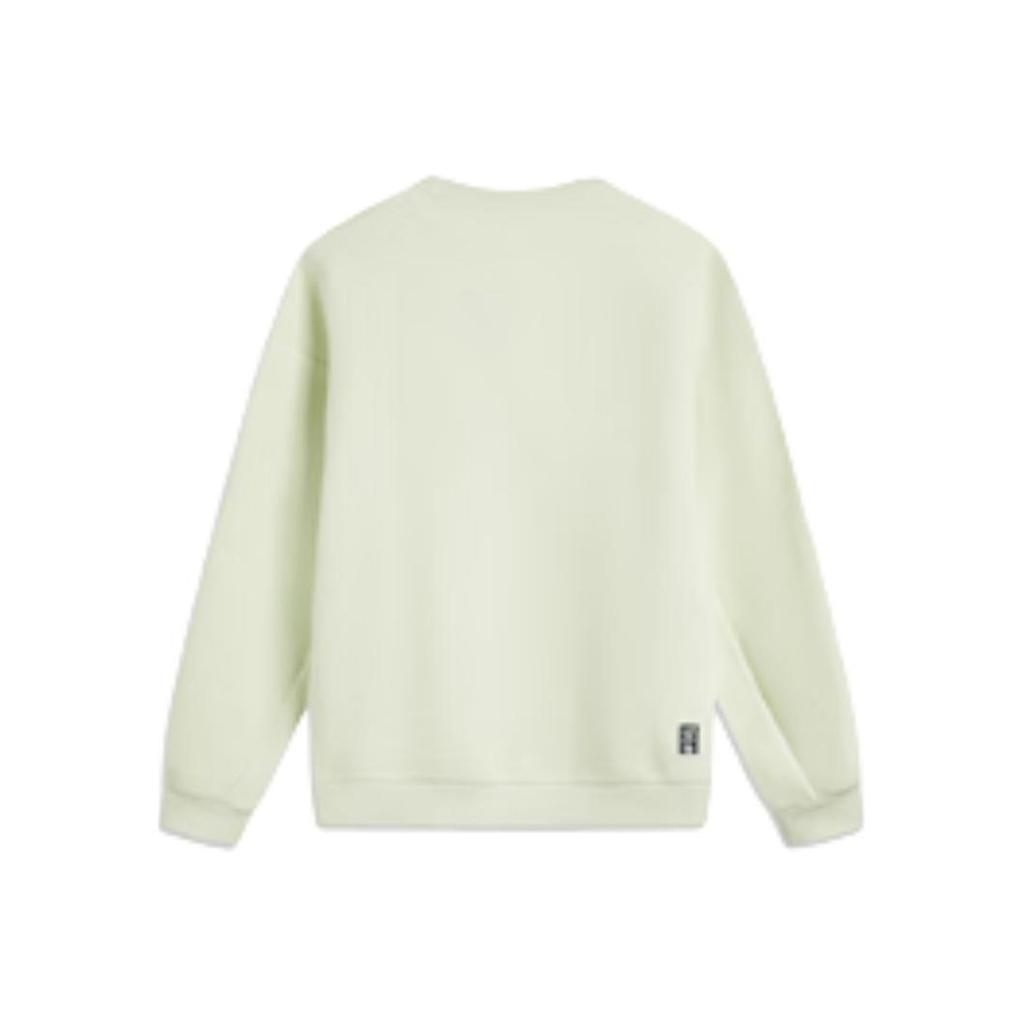Li Ning Basketball Series Anti-Five Crew Neck Pullover Letter Print Casual Sweatshirt Men sweatshirt Soft-Water-Green AWDV031-5