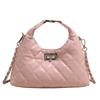 Stylish Simple Versatile Trend Niche Design Rhombus Lock One Shoulder Crossbody Handbag