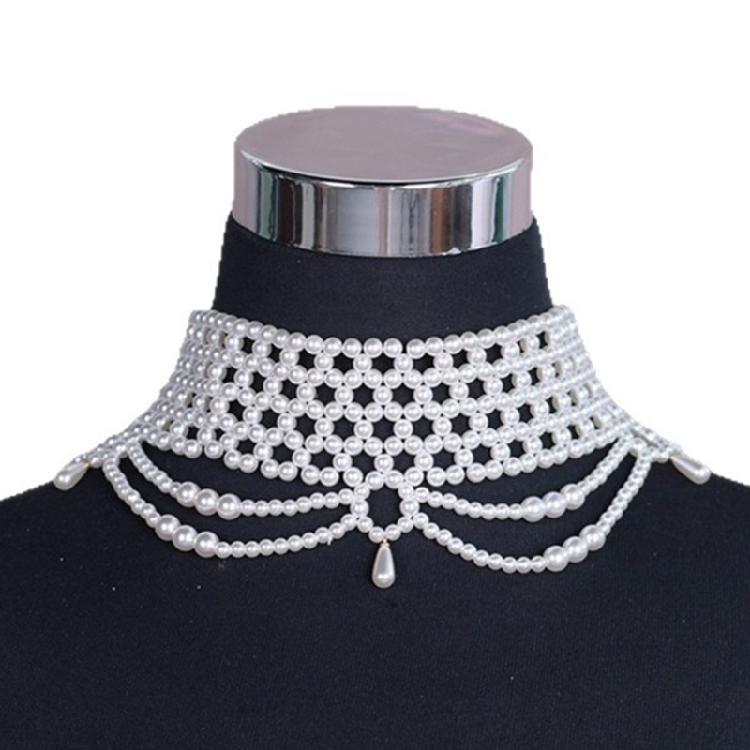 Lightweight Multi Strand Pearls Jewelry Polished Beads Design Necklace for Everyday Wedding Party Clothes Perfectly