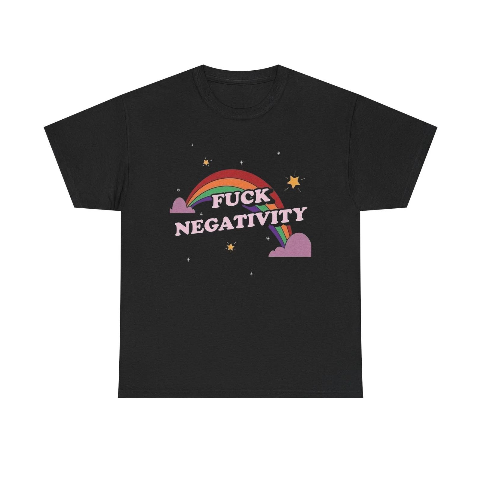 

No Negativity Graphic T Shirt Unisex Cotton Tee - New Gift - Tee L