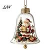 Layered Christmas Tree Ornament Sets 3D Bell Ornament, Winter Scene Clear Decoration with Santa Holiday Home Atmosphere Enhancements Snowman Reindeer