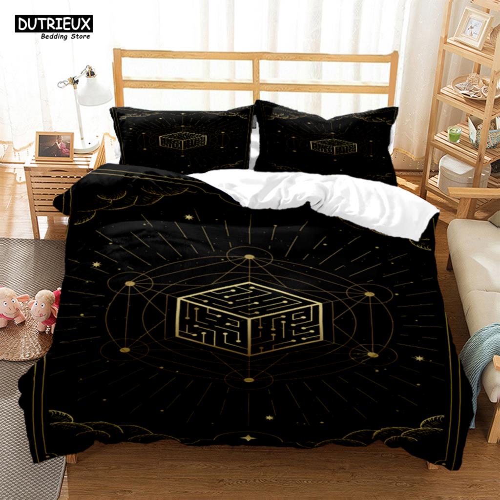 Mysterious Pattern Digital Print Polyester Bedding Sets Child Kids Covers Boys Duvet Cover Set For Teens Comforter Bedding Sets
