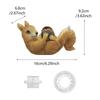 kids toys Squirrels Tape Cutter Roll Rack Home Office Desktop Cute Animals Rubber Pedestal Decoration