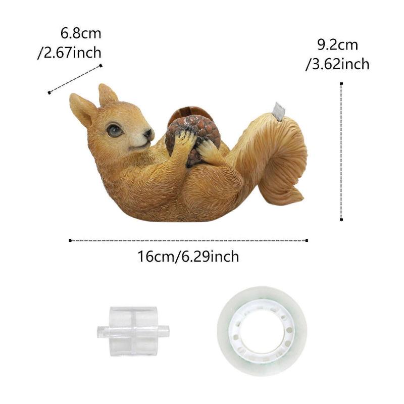 kids toys Squirrels Tape Cutter Roll Rack Home Office Desktop Cute Animals Rubber Pedestal Decoration