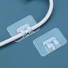 16PCS Adhesive Hook For Outdoor String Light Clip, Transparent Home Strong Self Adhesive Hooks Bathroom Kitchen Hanger Wall Hook