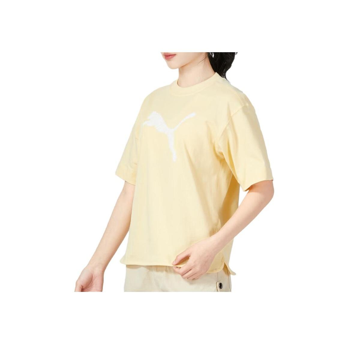 

Puma Футболка свободного кроя с круглым вырезом и коротким рукавом с принтом логотипа Her, женская, желтая 676650-42 XL