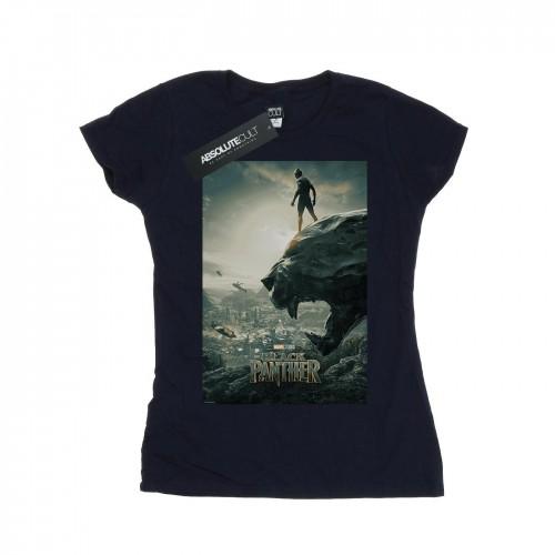 

Marvel Womens/Ladies Black Panther Poster Cotton T-Shirt XXL білий