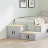 Storage Cabinet 2 pcs Concrete Grey 108 x 41 x 40 cm