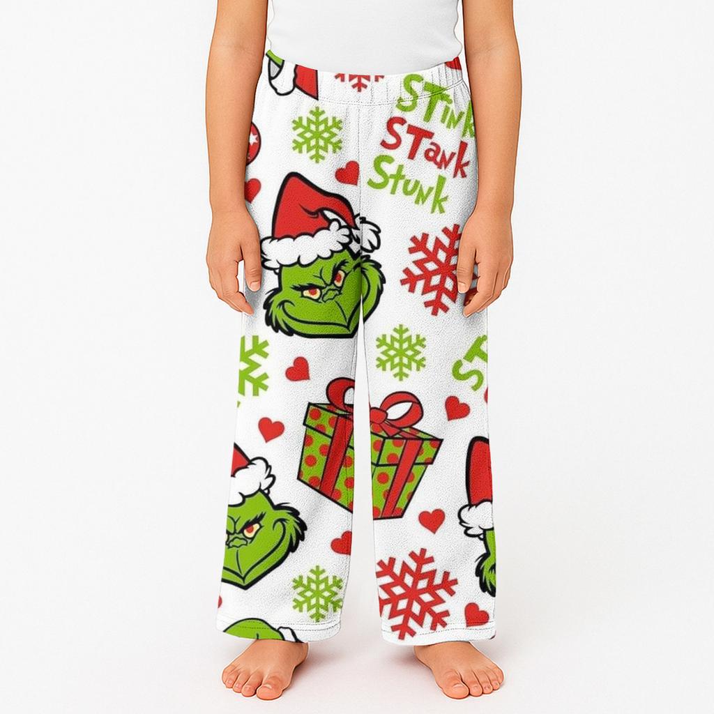 Children's Winter Pants Full Length Long Trousers Printed Pants