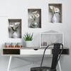 3 Pcs Art Simulation Flowers Vase Bedroom Living Room Home Background Beautification Wall Stickers