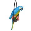 Artificial Bird Statues Iron Ring Hanging Sculpture Parrot Statue  For Home Office Room Ornaments