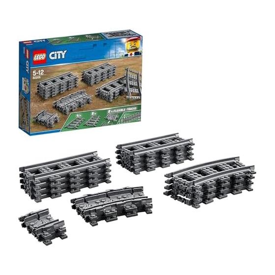 LEGO City Rail Set Toys Birthday Present Blocks Educational Boys Girls Children 5 Years Old 6 Years Old 7 Years Old 8 Years Old City Building 60205