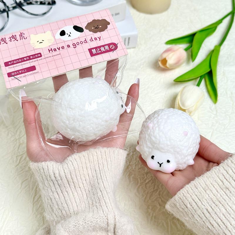 Pecora di Crema Squishy Giocattolo da Spremere Animali Carini Giocattolo Fidget Pecora Grassa Super Morbida Decompressione Regalo Giocattolo Rilassante per le Mani