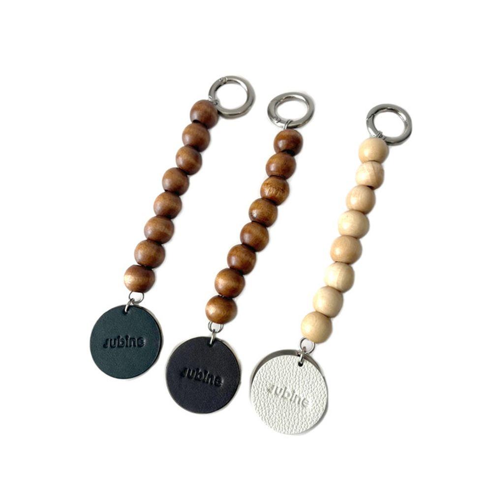 jubine Wood Ball Charm-3color