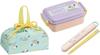 Skater PEANUTS 23 Pop Color Antibacterial Dishwasher Safe Soft Lid Tight Lunch Square Chopsticks and Chopstick Case Lunch Drawstring Peanuts Lunch Box