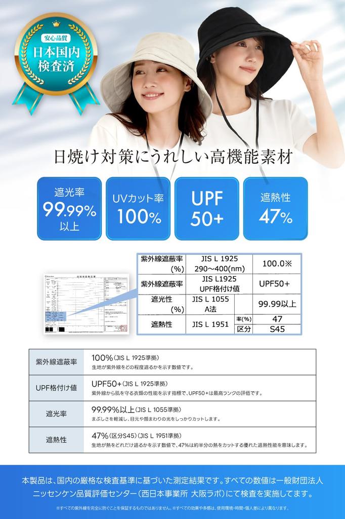 UV Protection Hat Protection Rate X Shading Rate or More X by a Japanese Sun Hat with Chin Newsboy Cap for Women and Black [Fabrich] [UV 100% 99.99%