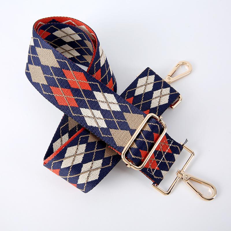 Versatile Creative Color Rhombus Bag Strap Accessories Adjustable Shoulder Crossbody Backpack Strap Replacement Shoulder Strap