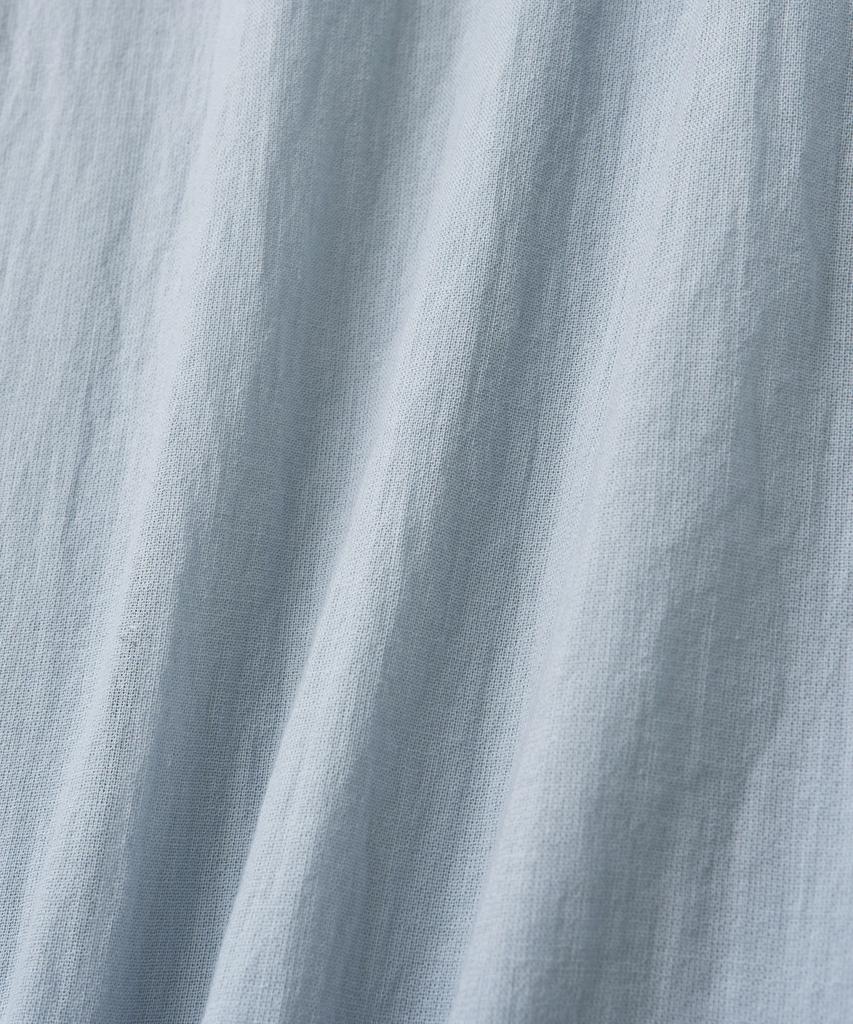 NOIRER FOR WOMAN Pale Scarf Loose Fit Shirt (Pale Blue)