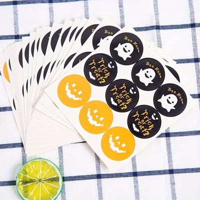 30sheets/270pcs Christmas Cute Funny Emoticon Sticker Round Stickers, Gift Envelope Packing Box Sealing Stickers, Christmas Party Decorations