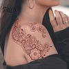 Temporary Tattoo Sticker, Flower Lace Lotus Pattern Fake Tattoos for Women Men, Waterproof DIY Face Arm Leg Body Art Decoration for Masquerade Party