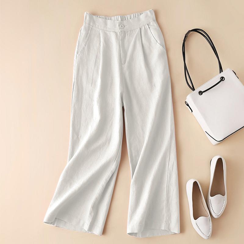 ZANZEA Женские летние повседневные брюки с эластичной резинкой на талии ...