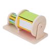 Holz-Rollfass Farbenerkennung Sensorisches Rollfass-Spielzeug Lernspielzeug für Kinder