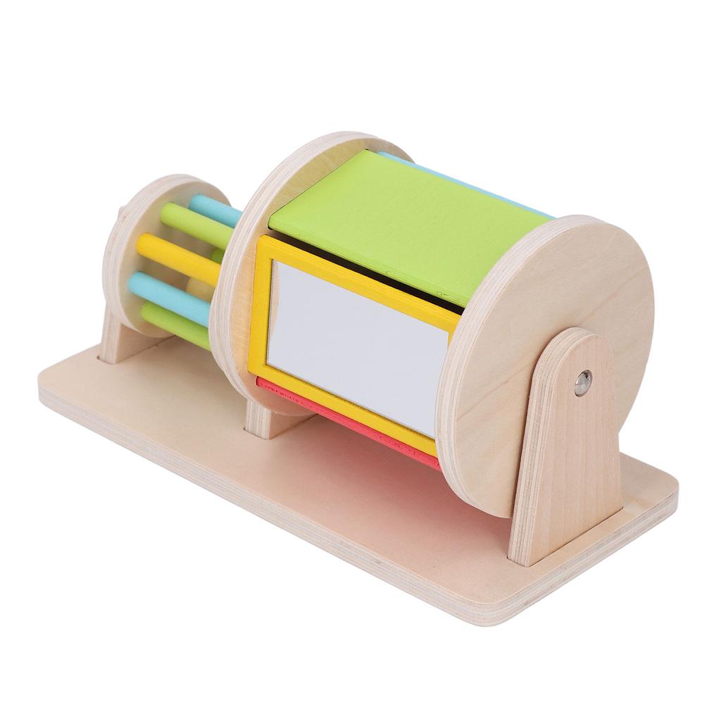 Wooden Rolling Drum Color Cognition Sensory Rolling Drum Toy Educational Toy for Children