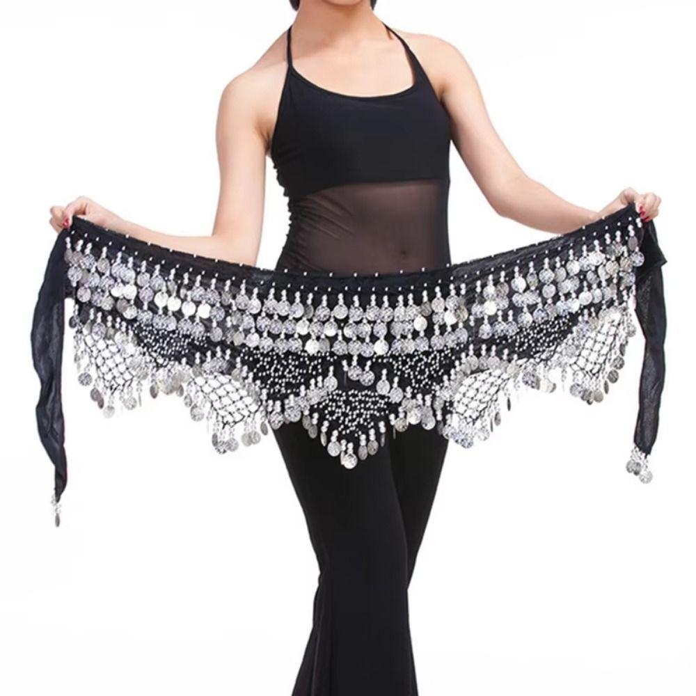Glitter Sequins Belly Dance Waist Chain Creative Belly Dance Hip Scarf Dancer Accessories