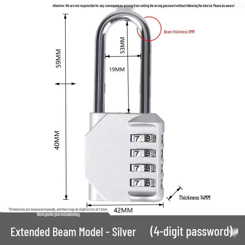 QG100 4-Digit Waterproof Combination Padlock