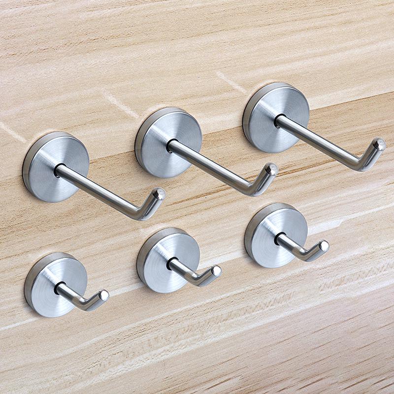 Black Stainless Steel Single Coat Hook for Cabinet, Door, Bathroom, and Kitchen